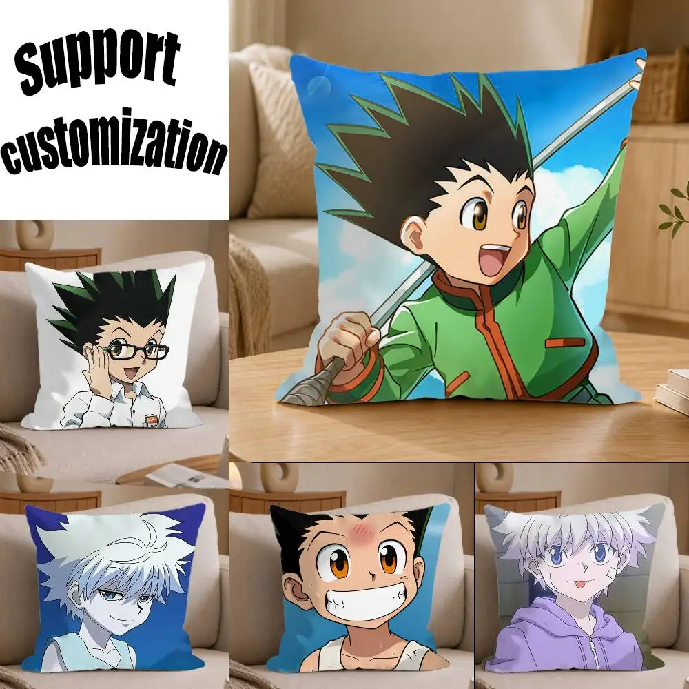 

Killua Anime HUNTER-HUNTER Square Sofa Pillow Cover Solid Color Living Room Home Decor Cushion Case