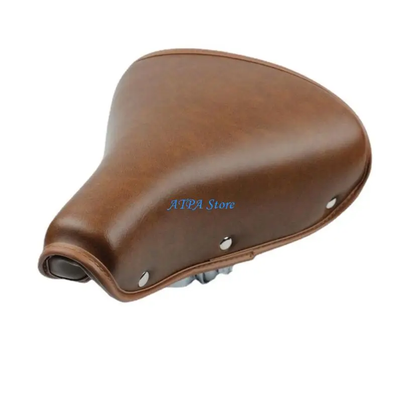 U13C Durability Leather Bicycles Seats Versatiles Bike Saddles Exercise Seats Pad for Mountain and Road Bike