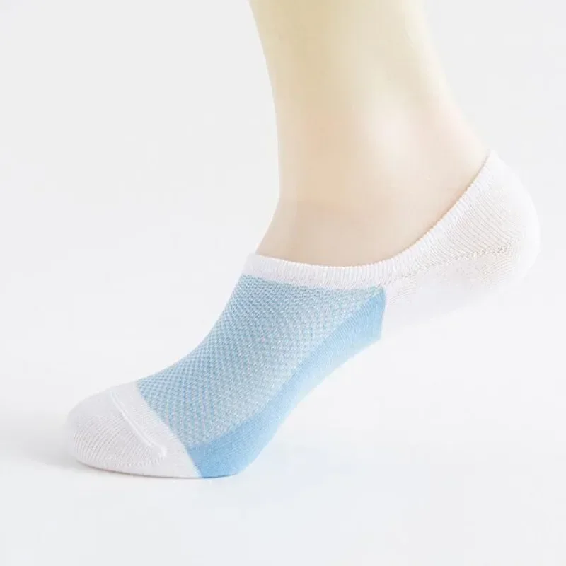 Ankle Short Cut Boat Invisible Men Socks Mesh Breathable Cotton Sports Running Summer Thin Casual Athletic Anti Slip Sock