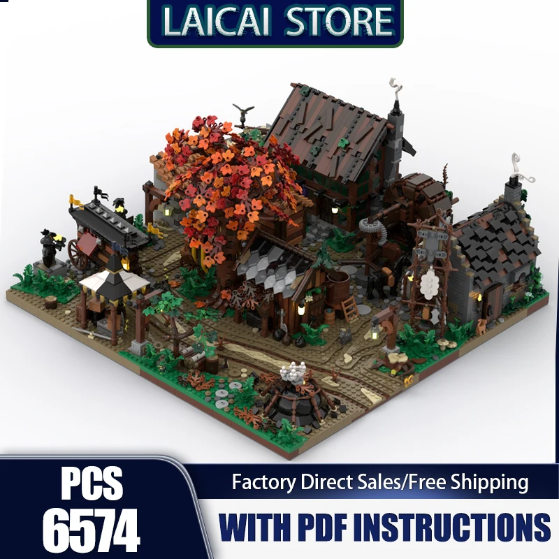 Medieval Castle Model Moc Building Bricks The foul smelling suburbs Technology Modular Block Christmas DIY Toy Holiday Gifts