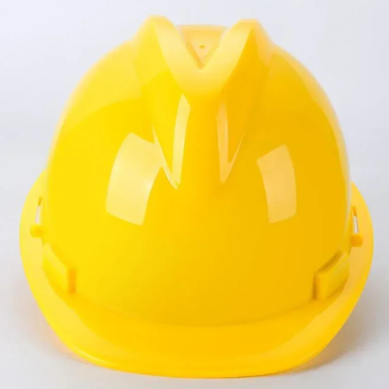 Boné protetor para canteiro de obras, capacete ABS em forma de V, tamanho ajustável, botão rotativo, capacete de segurança