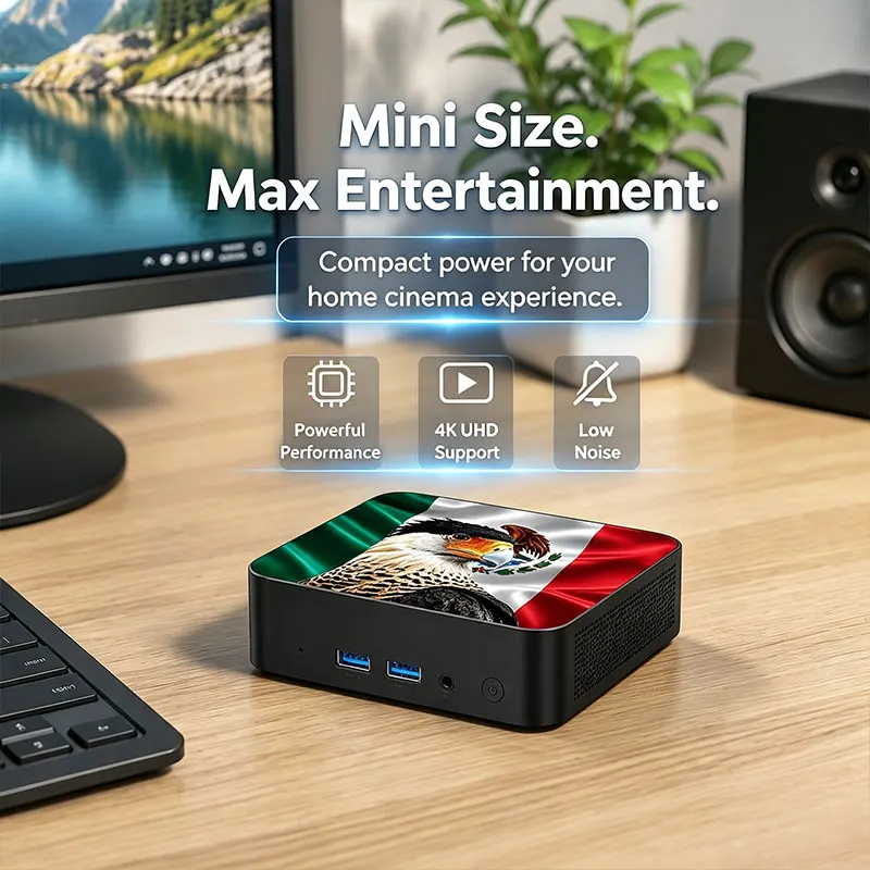 New 2026 Mexico Brazil Flag HighPerformance Intel Core N95 16GB RAM 2TB SSD WiFi6 BT5.2 Compact Mini PC for Gaming Office view 4
