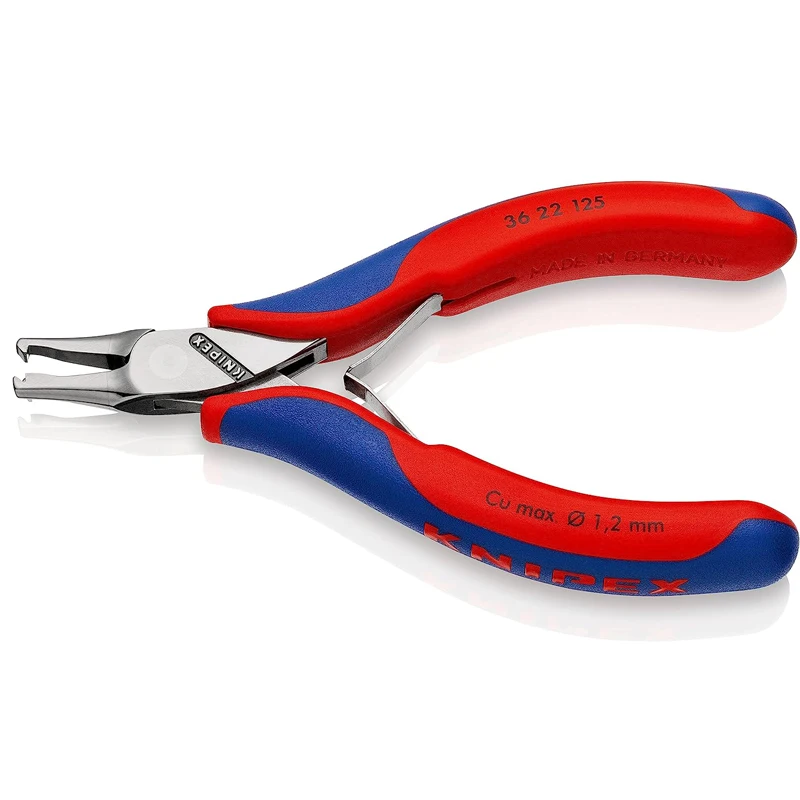 KNIPEX 36 22 125 Electronic Cutter Surface Polishing Treatment Flat And Without Burrs Low Friction Dual Spring Design