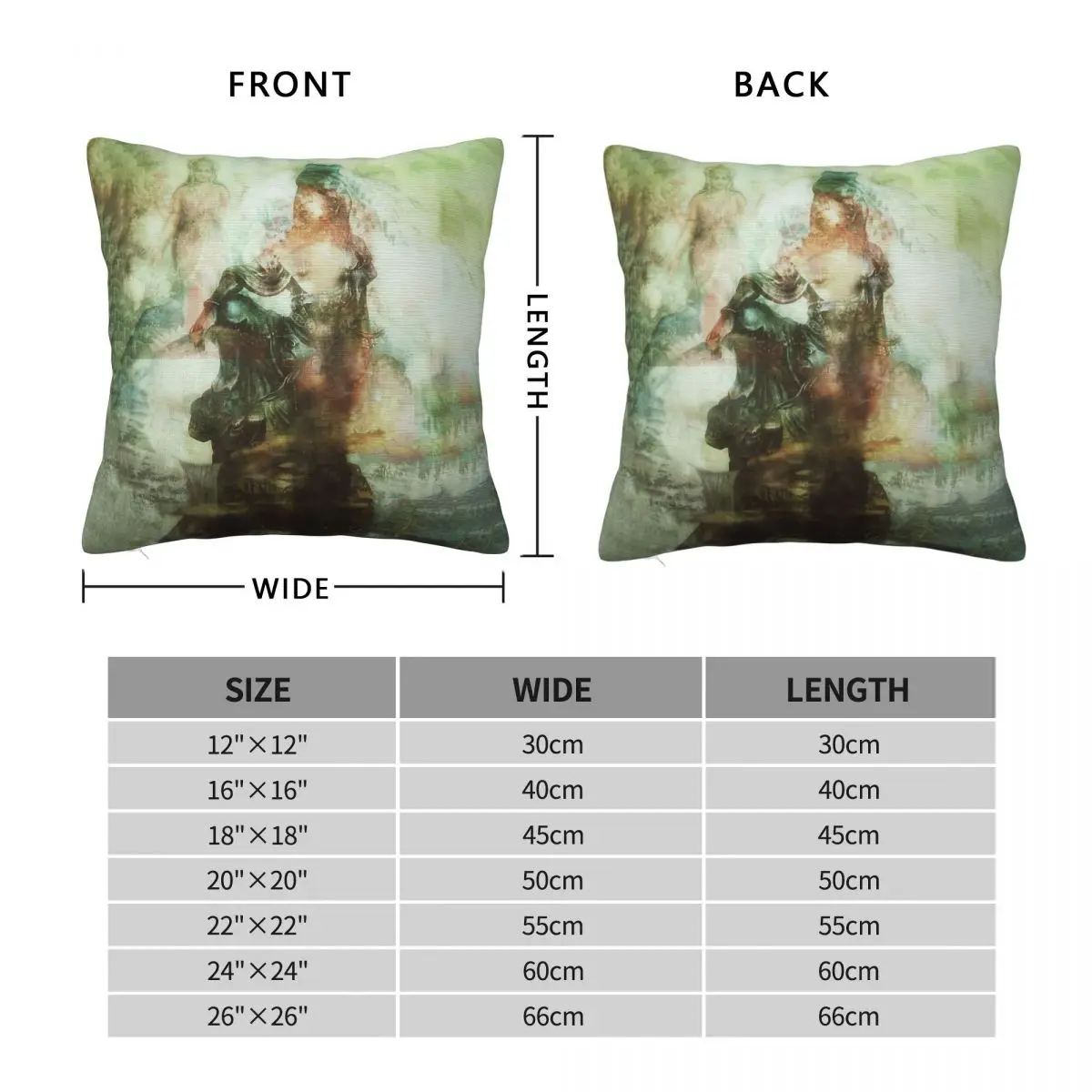 Goddess Divine Feminine Mary Square Pillowcase Polyester Linen Velvet Pattern Zip Decorative Bed Cushion Cover