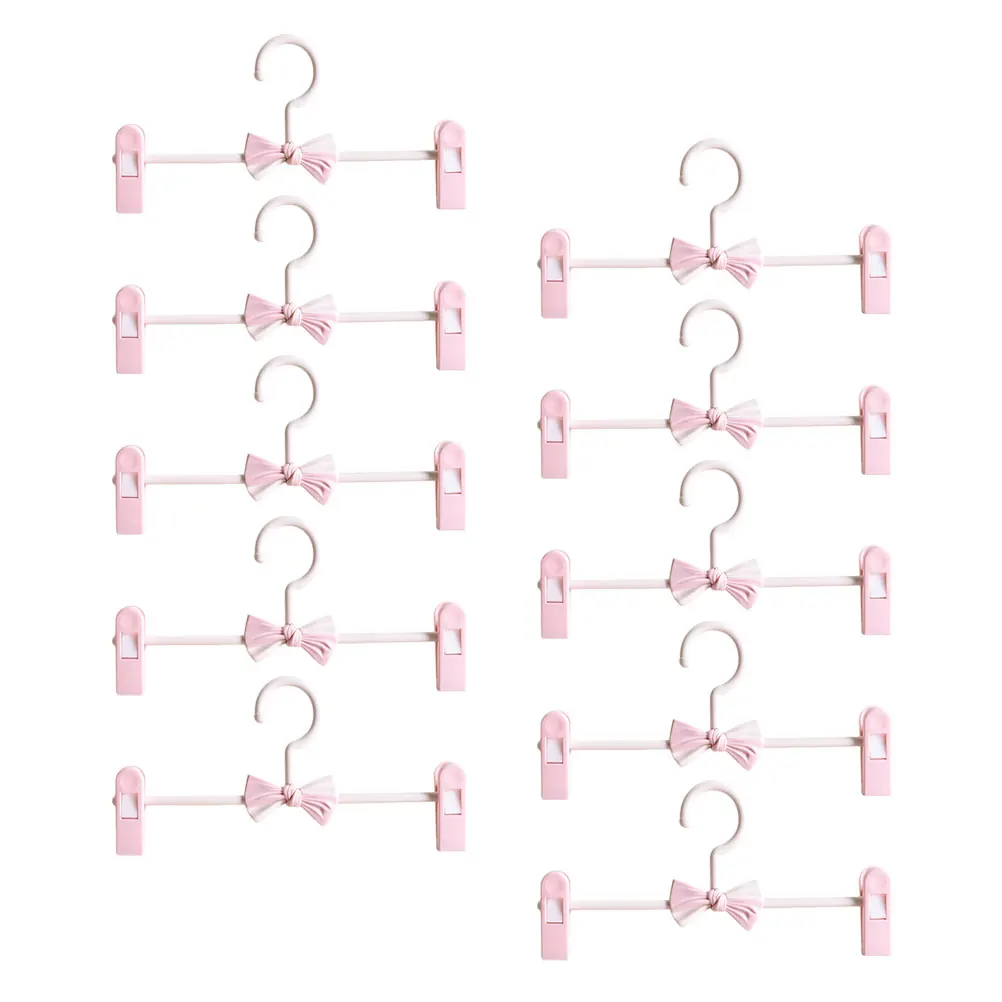 

10pcs Slip Clothes Hanger Pants Clip Household Skirt Hanger Kids Adjustable Telescopic Closet Organizer Home Accessory