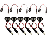 10PCS 9V Battery Clip Connector Power Clips DC Jack Alligator Snap Adapter Wire Holder Cable Lead Socket Plug Barrel