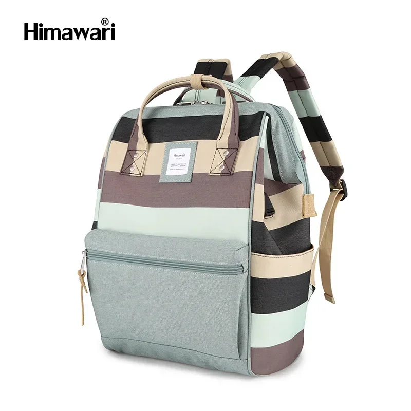 Fashion Anti-theft Travel Backpack Striped Mutil Color Female Backpack Waterproof Schoolbag Casual Shoulder Bag Bolsas Femenina