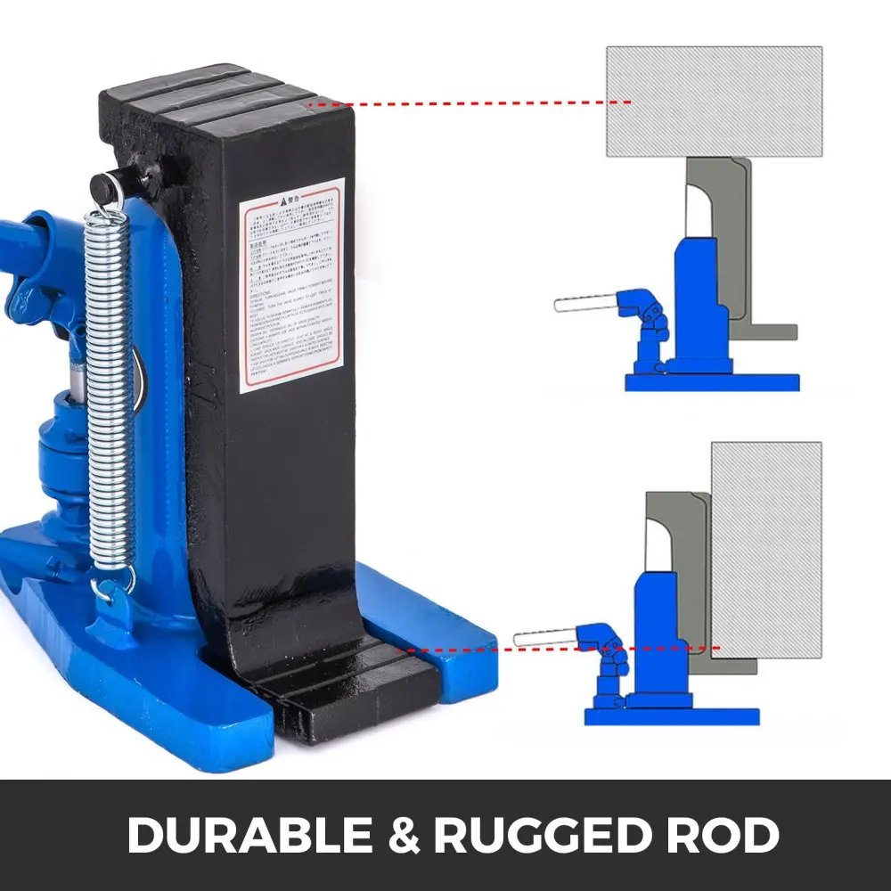 Imagem -04 - Vevor-hidráulica Toe Jack Toe Jack Lift Machine Ton Track Cilindro Cromo Duro Aço Soldado Heavy Duty