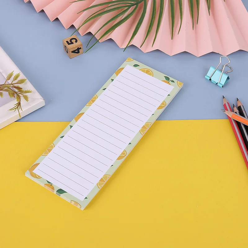 50 fogli kawaii frutta frigorifero magnetico Memo pad blocco Note Planner note Pad To Do List nota adesiva per la spesa