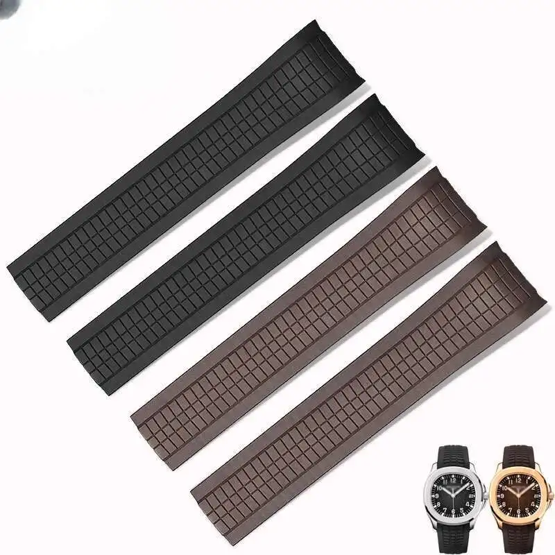 Rubber Aquanaut For Patek Philippe Silicone 5164A5167a Male 21Mm Watch Strap