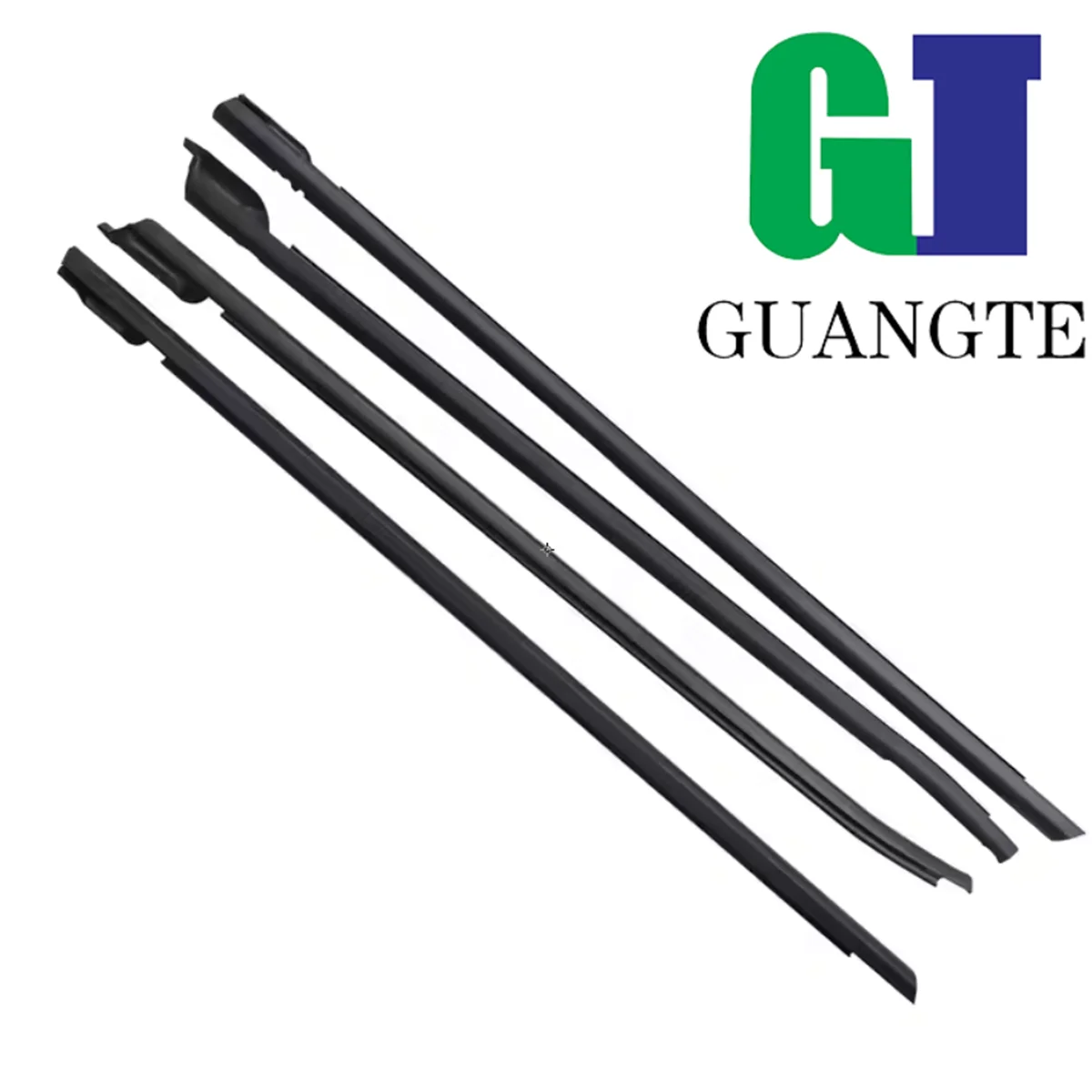 4PCS Black Car Rubber Weatherstrip Glass Window Molding Trim Seal Belt Compatible with Volkswagen Polo 2010-2022 6R4839478