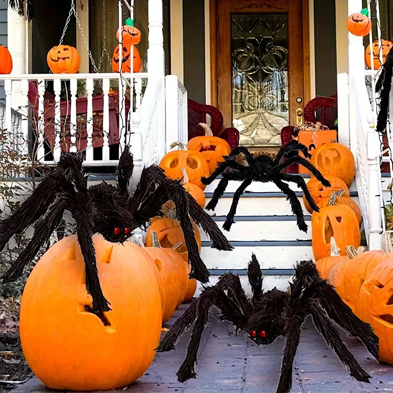 

Giant Halloween Spider Indoor & Outdoor Yard, Porch Decor For Haunted House Or Home, Party ,Halloween Decorations Supplie