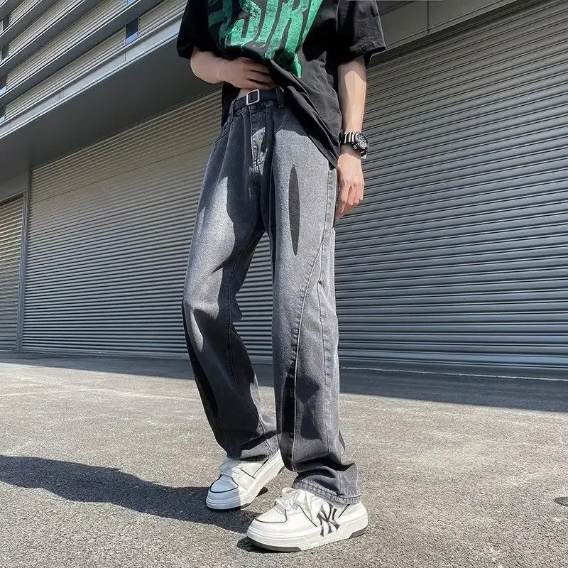

Straight Male Cowboy Pants New in Goth Y 2k Vintage Harajuku Trousers Y2k Regular Stylish Autumn Clothing Soft Cheap Men's Jeans