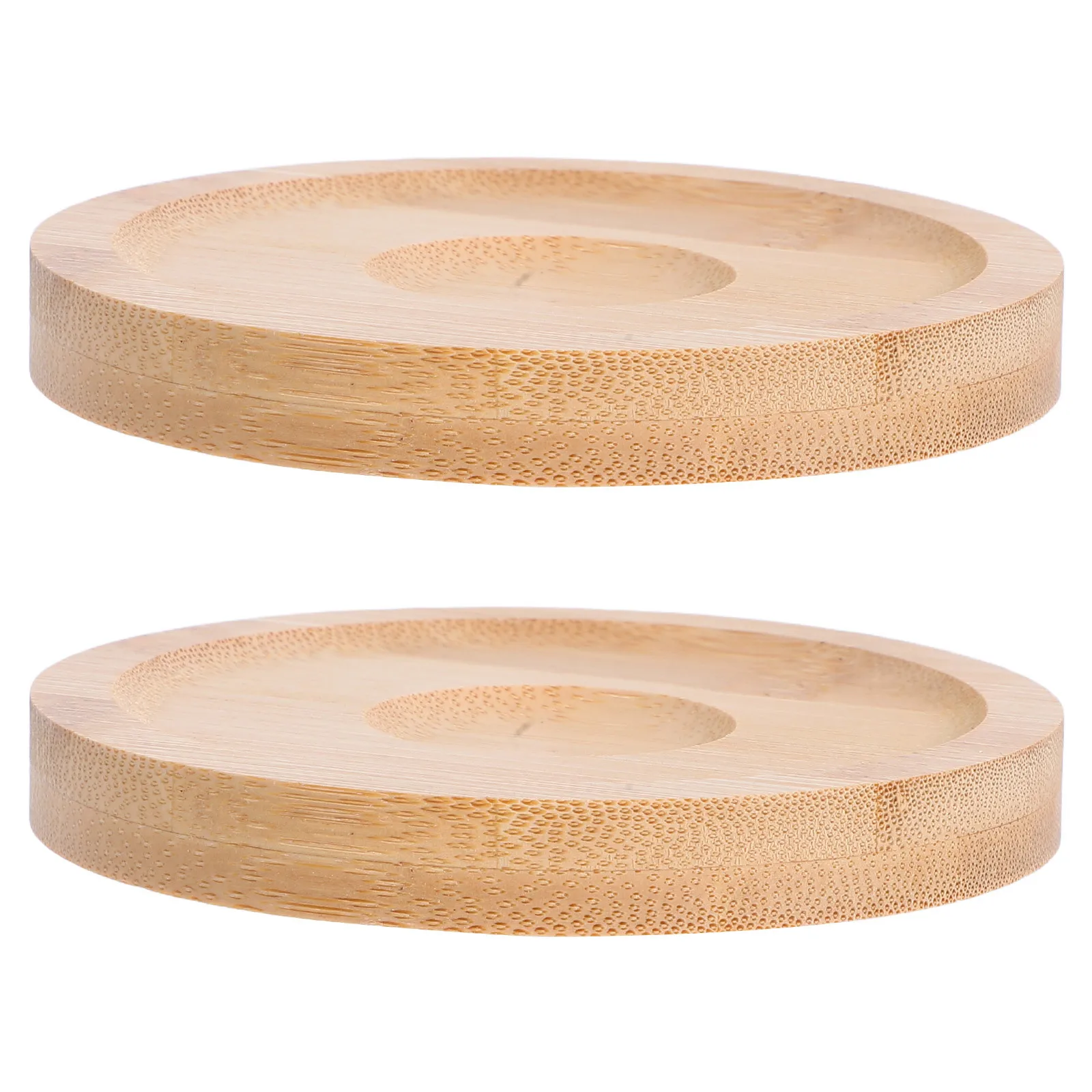 

2Pcs Bamboo Drink Coasters Reusable Non-Slip Stable Base Table Protectors for Whiskey Wine Glasses Beer Mugs Decor
