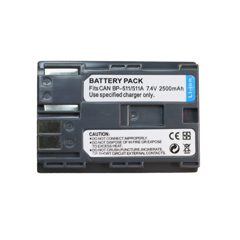 2500mAh BP-511 BP-511A Batteries for Canon EOS 5D 10D 20D 30D 40D 50D 300D PowerShot G1 G2 G3 G5 G6 Digital Camera
