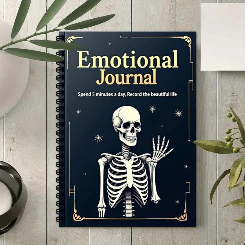 

Ежедневник для саморазвития формата А5 с пружинным переплетом, планировщик - 5 минут в день для благодарности, оптимизма и счастья, идеальный подарок, ежедневные записи.