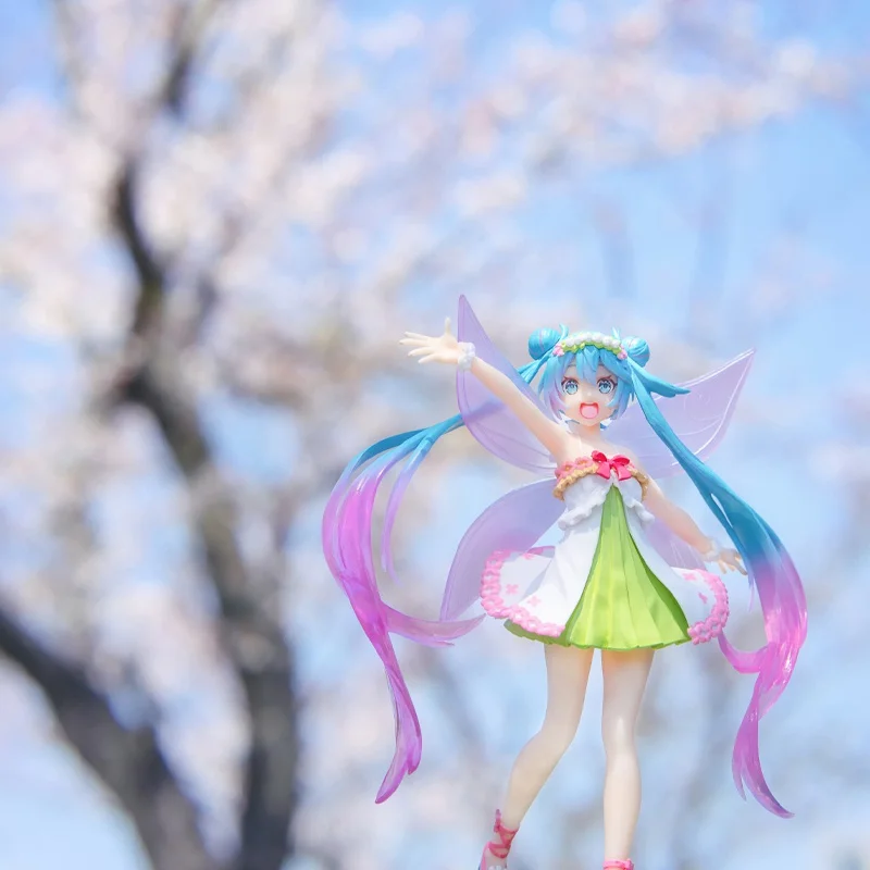 タイトー初音ミク在庫あり正規品四季シリーズ第3シーズン春ver-pvcコレクタブルモデル花の妖精アニメおもちゃ