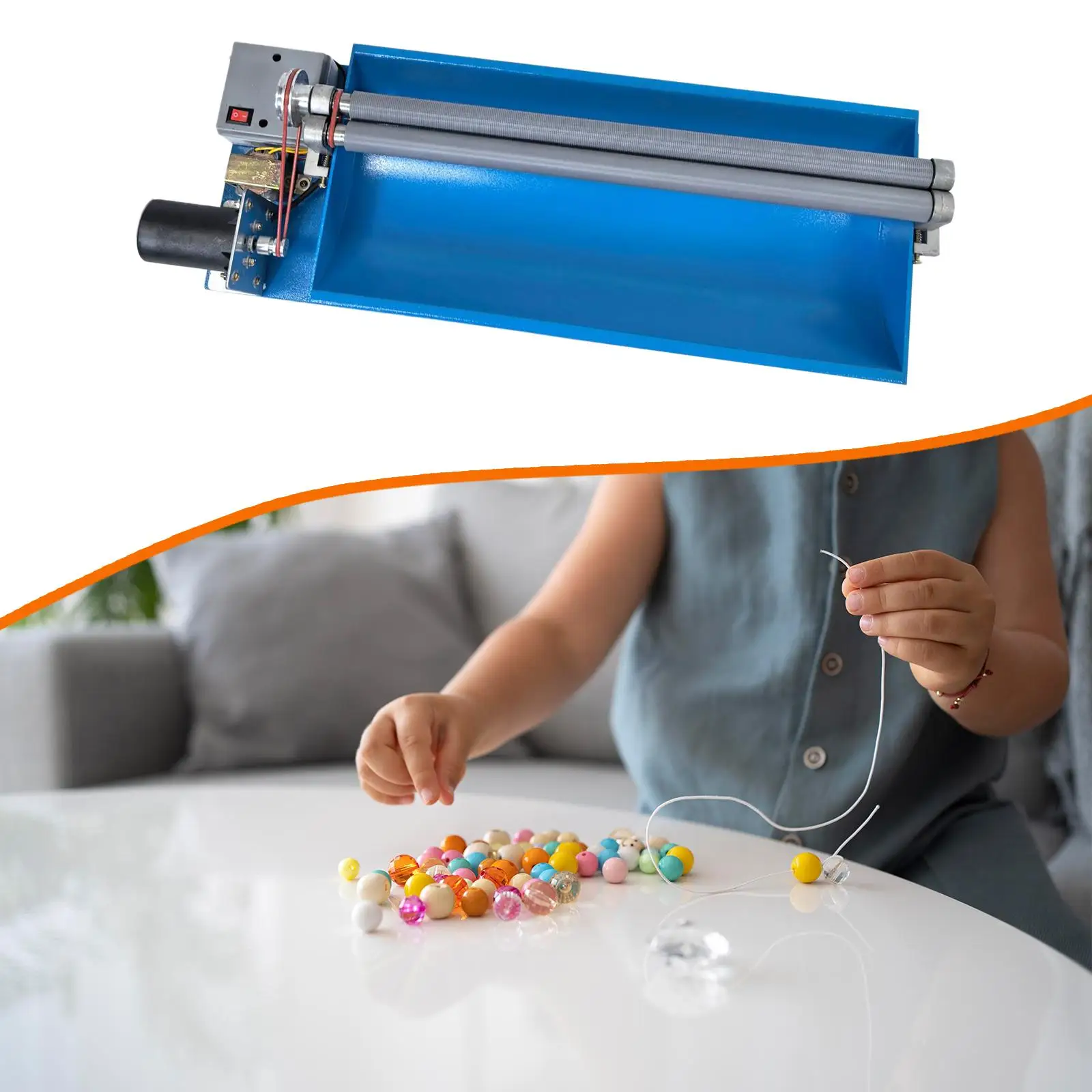 Electric Beading Machine Adjustable Width Semi Automatic Jewelry Tools Kit for DIY Bracelet Necklace Crafting Supplies