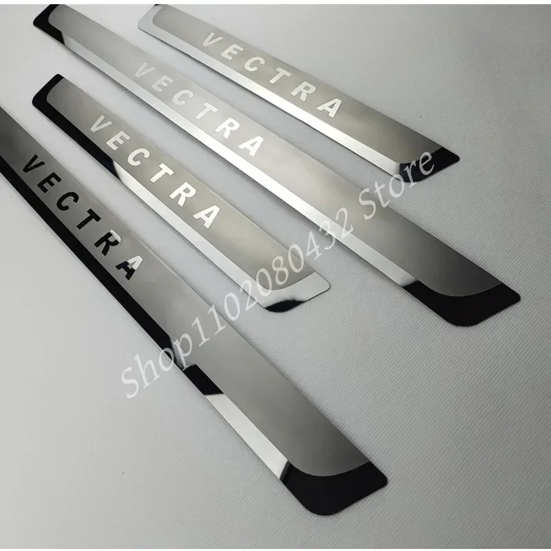 

For Vauxhall Opel Vectra Door Sill Scuff Plate Cover Sticker Stainless Steel Threshold Pedal Trim Guards Car Styling Accessories