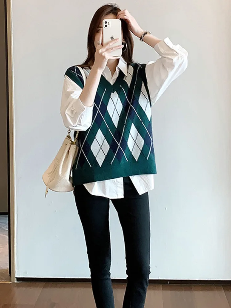 

Весенне-осенняя женская белая блузка свободного покроя с дизайном внутренней одежды Lazy Sle, свободная белая блузка большого размера для повседневных случаев