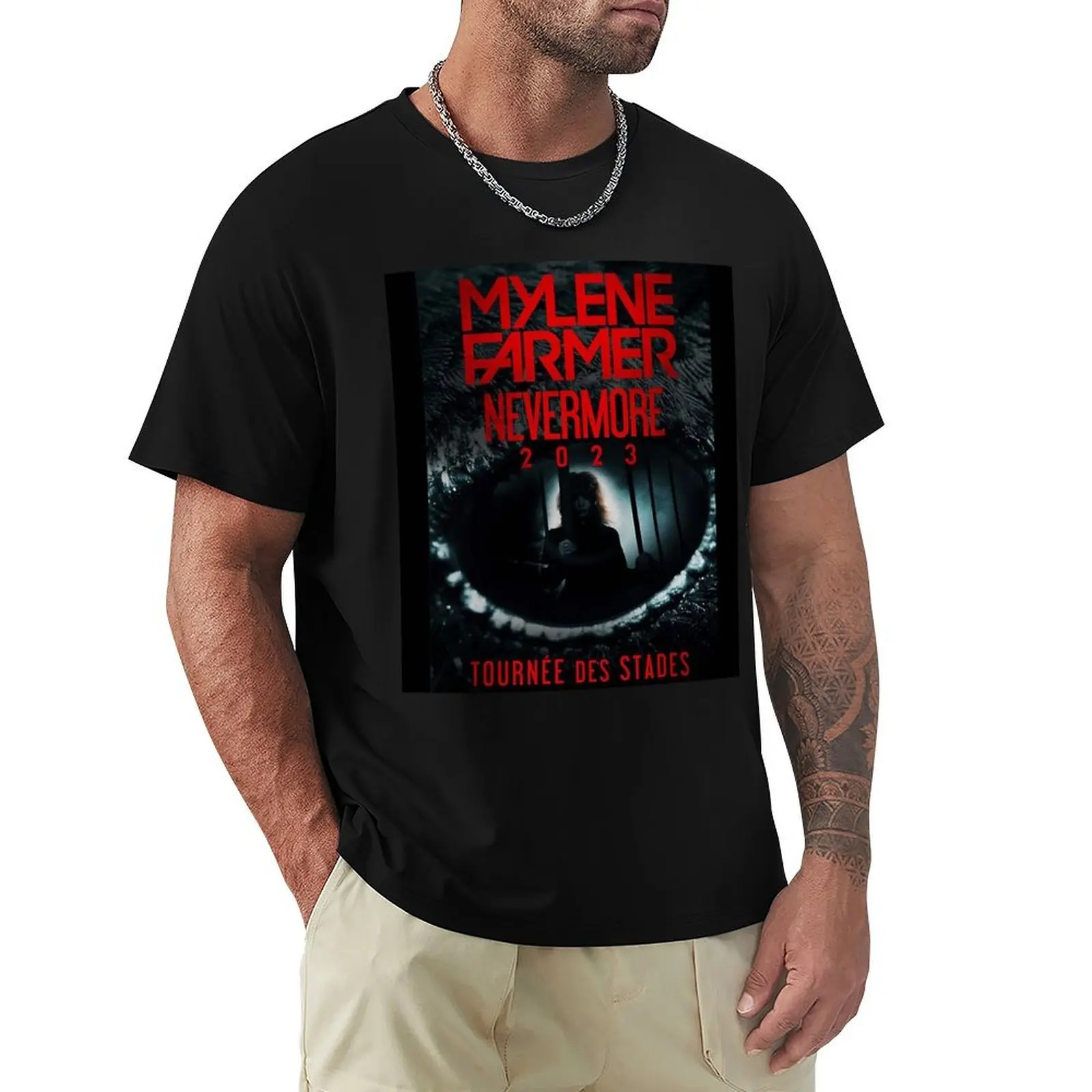 

Mylène Farmer Poster T-Shirt Urban Casual Loose Fit Tee
