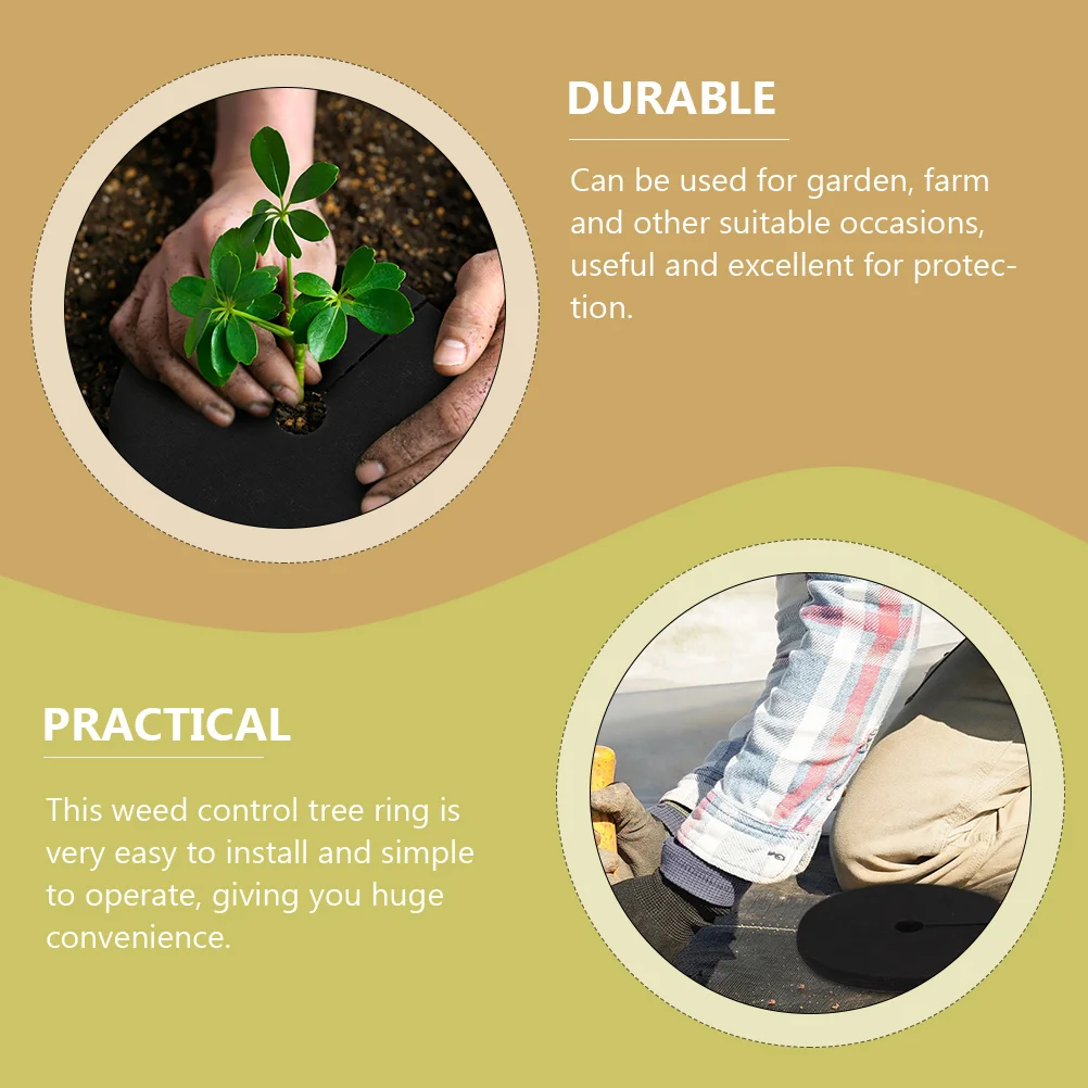 

20pcs Ring Fabric Anti grass Sturdy Gardening Plant Non woven Durable Water Permeable Easy Install