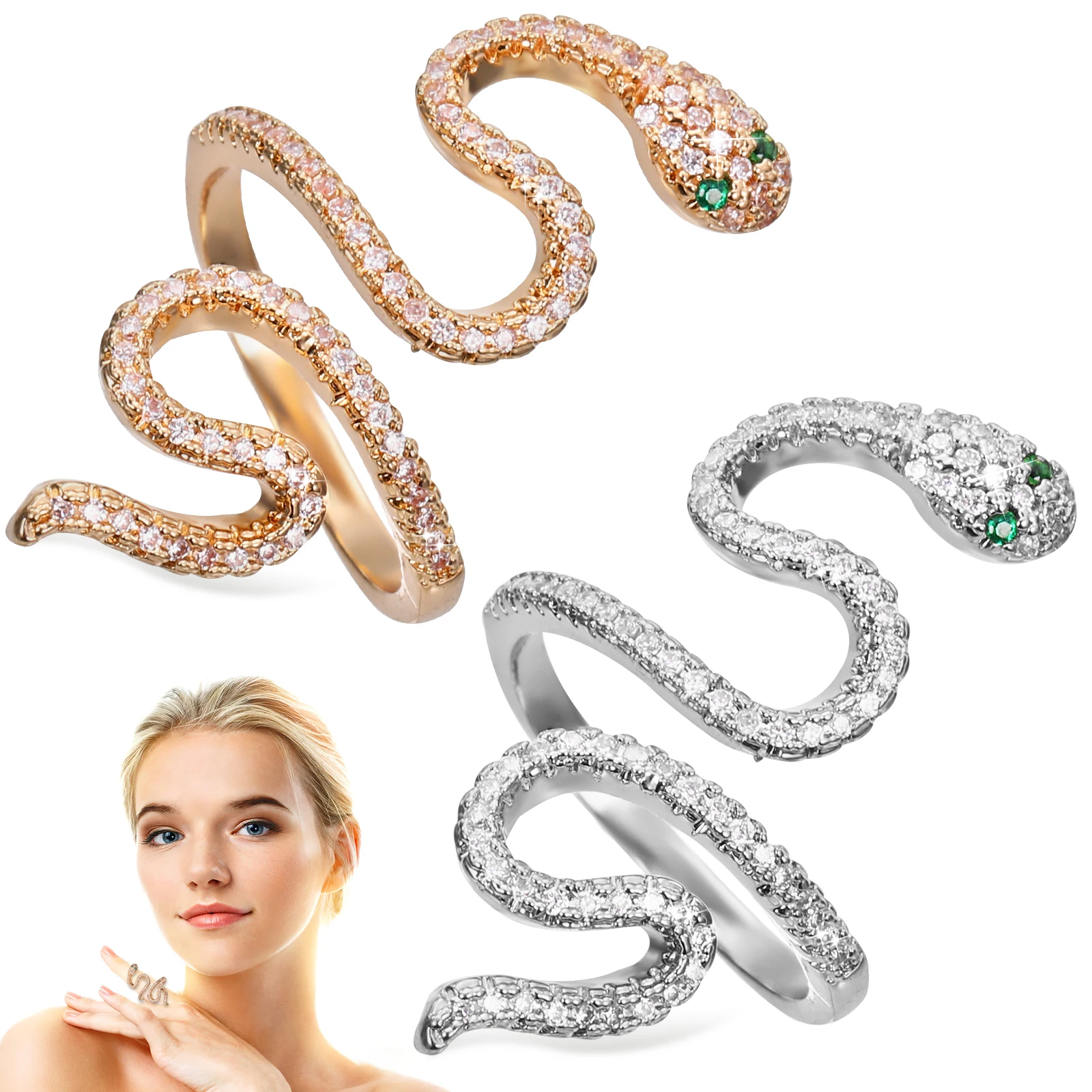 

Animal Snake Jewelry for Teen Girls Crochet Silver and Women