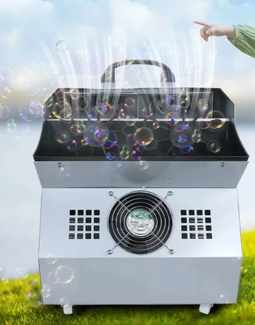 500W LED Dual Wheel Bubble Machine Soap Bubble Fog Smoke Machine Double Wheels Bubble Machine For DJ Stage Special Effects