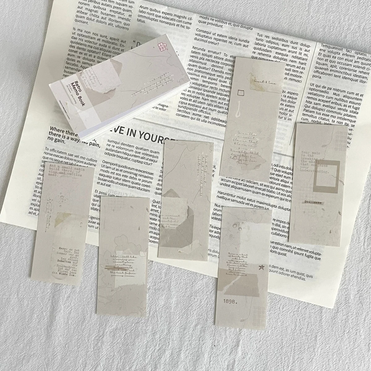 WAKAWAKA Vintage Memo Pad 120 Sheets 24 Designs Writing Pad Stationery Note Book for Scrapbook Journal Collage Supply