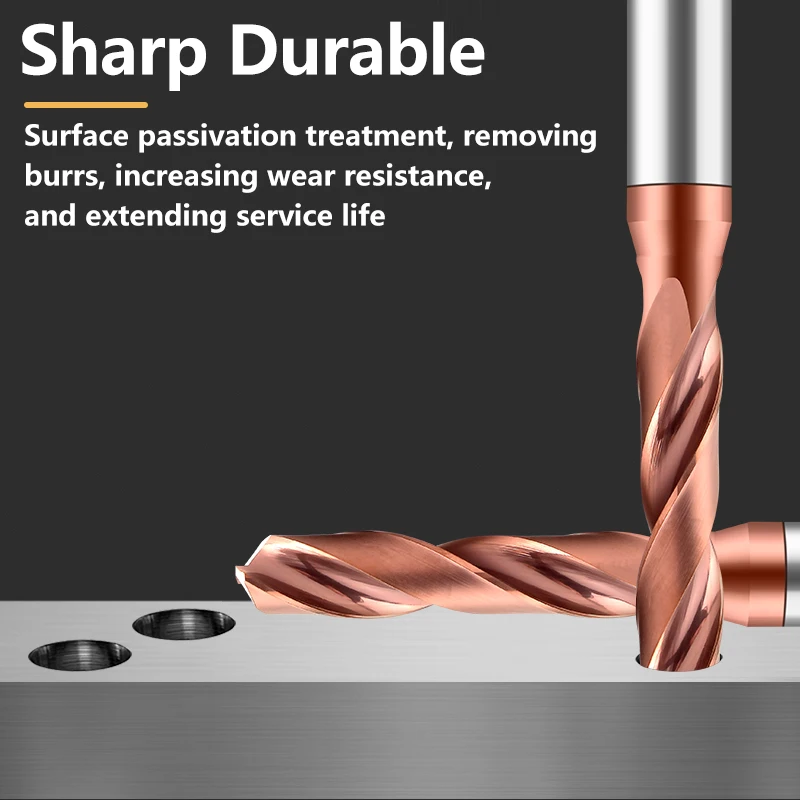 

3D 5D hard alloy drill bit with external cooling hole, suitable for steel high-efficiency CNC tool tungsten steel external cool