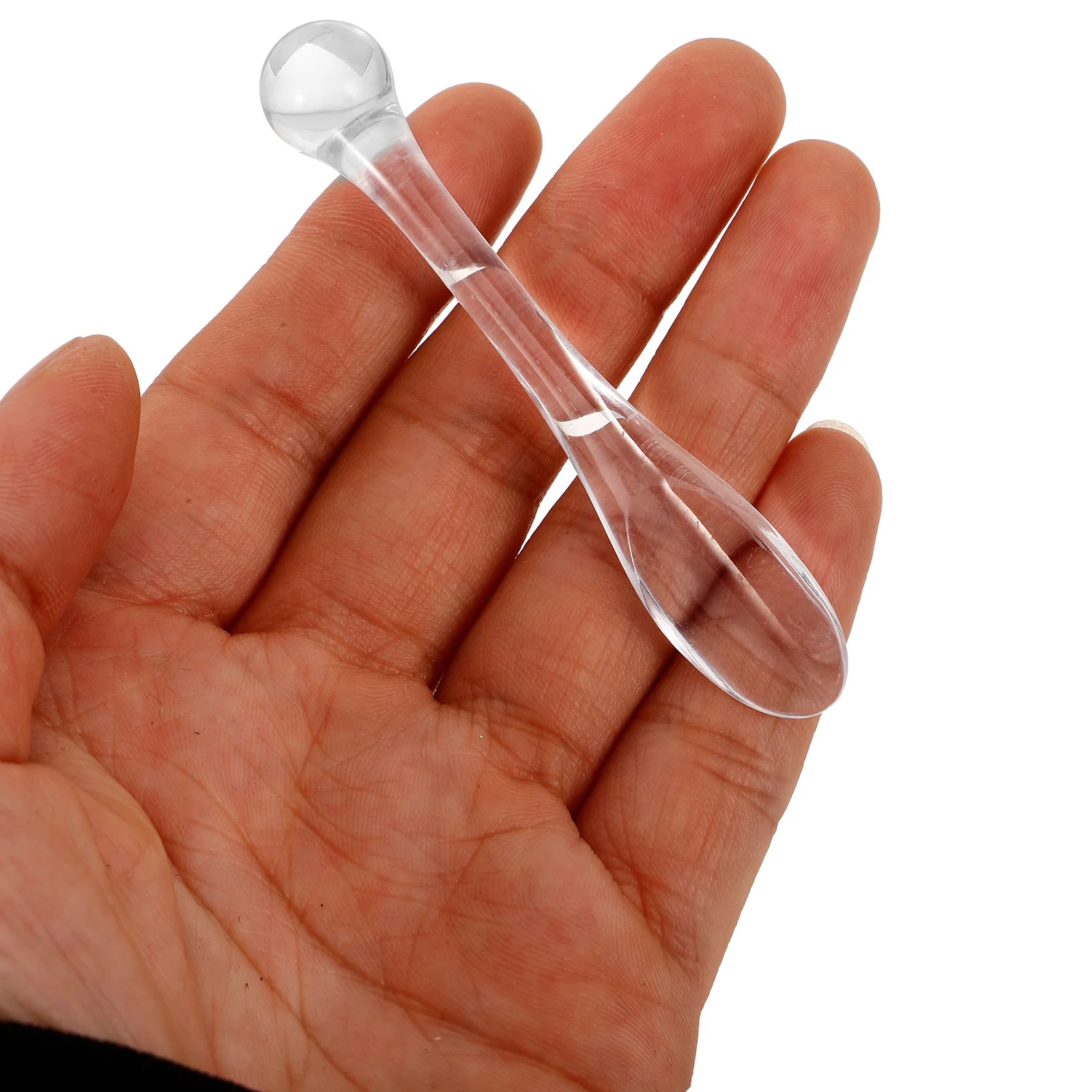 Spatole per trucco da 50 pezzi Cucchiaio per crema per il viso dal design compatto Spatola per trucco facile da pulire Spatola per donna