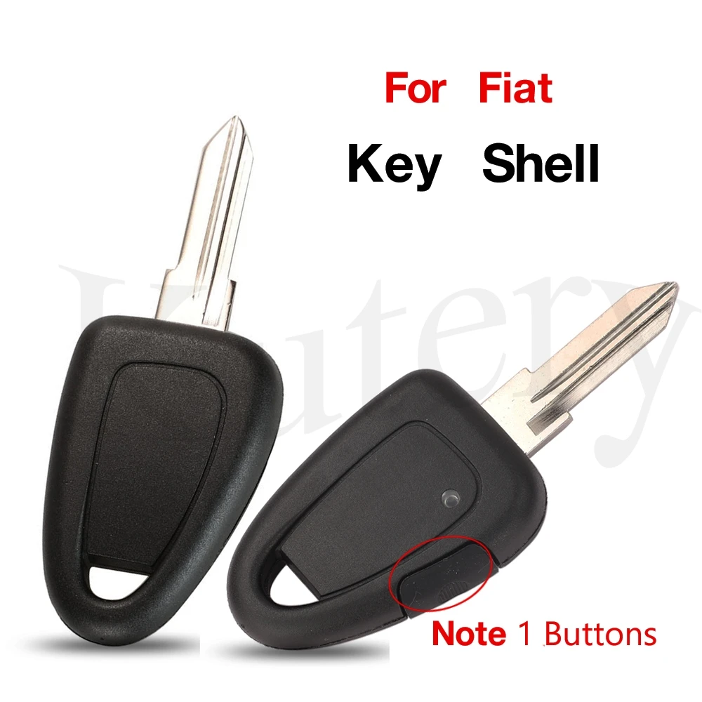 

jingyuqin 10PCS No/Side Button Transponder Car Key Shell For Fiat Iveco Replacement Remote Uncut GT15R Blank Blade Case FOB