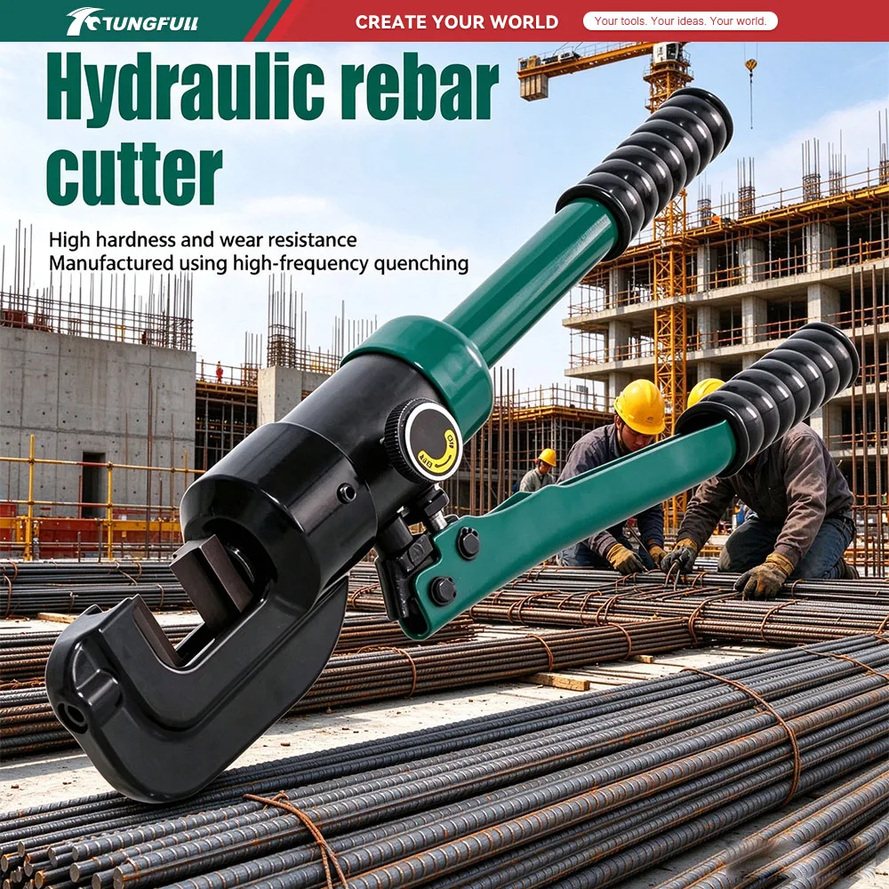 Manual Hydraulic Rebar Cutter 4-12/16/20mm Portable Handheld Steel Bar Cutting Shears Construction Hand Tool