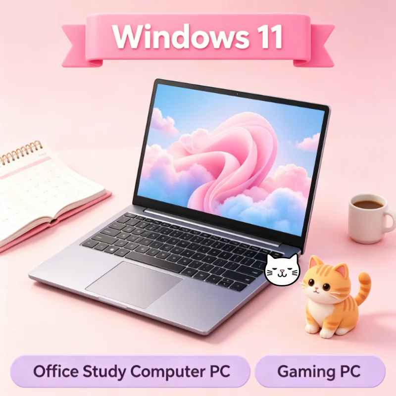 Notebook Ultra Fino com Sistema Windows 11, Tela de 14.1 Polegadas, I9-9880H, 16GB/32GB de RAM, Portátil para Trabalho