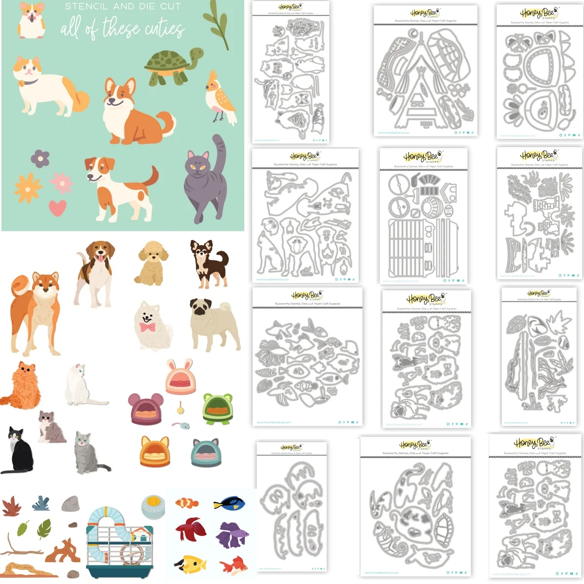 Spring Animal Collection New Metal Cutting Dies for DIY Scrapbook Make Card Craft Template Decoration Supplies 2025