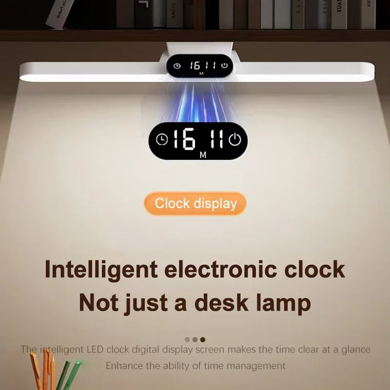 

Перезаряжаемая USB настольная лампа, подвесные магнитные часы, ночник, бесступенчатое затемнение, шкаф, шкаф, спальня, учебный настольный светильник