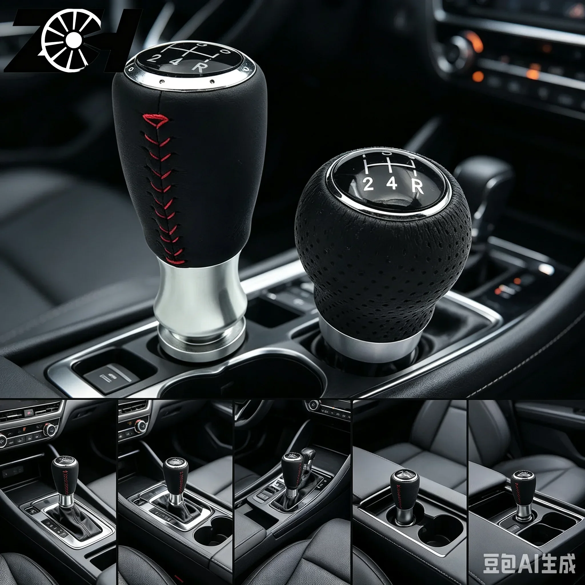 5 Speed Car 3 Colors Gear Shift Knob Leather Lever Shifter Red Stick Manual Gear Head Lever Headball Fit For Honda Toyota Nissan