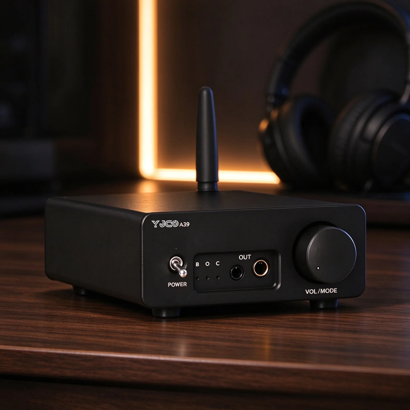 YJCO DAC Kopfhörerverstärker HIFI QCC3084 Bluetooth 5.4 ES9039 Koaxial-Faser-USB-Eingang 24bit 96K DC12V Kopfhörerverstärker