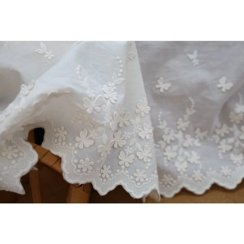 

3 Yards High End Three-dimensional Butterfly Embroidery Cotton Lace DIY Clothes, Skirt Edge, Collar Decoration Accessories