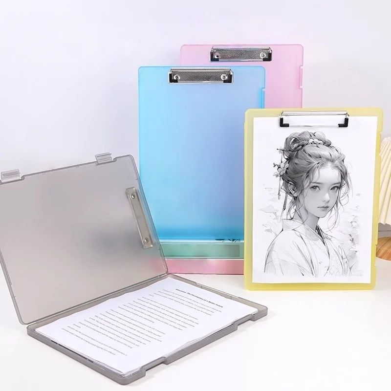 

A4 File Folder Storage Clip Office Document Folder Ins Test Paper Storage Clip Storage Box School Supplies