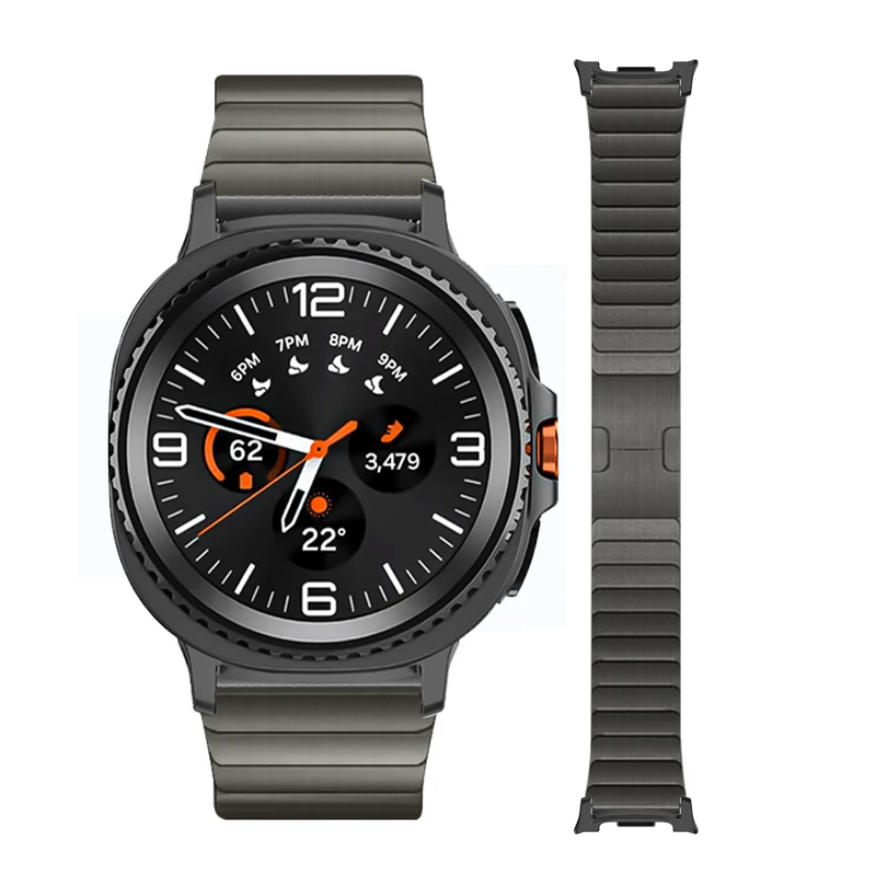 Luxuriöses Edelstahlarmband für Samsung Galaxy Watch 8 40 mm 44 mm 8 Classic 46 mm Armband für Galaxy Watch Ultra/Ultra 2025 Armband