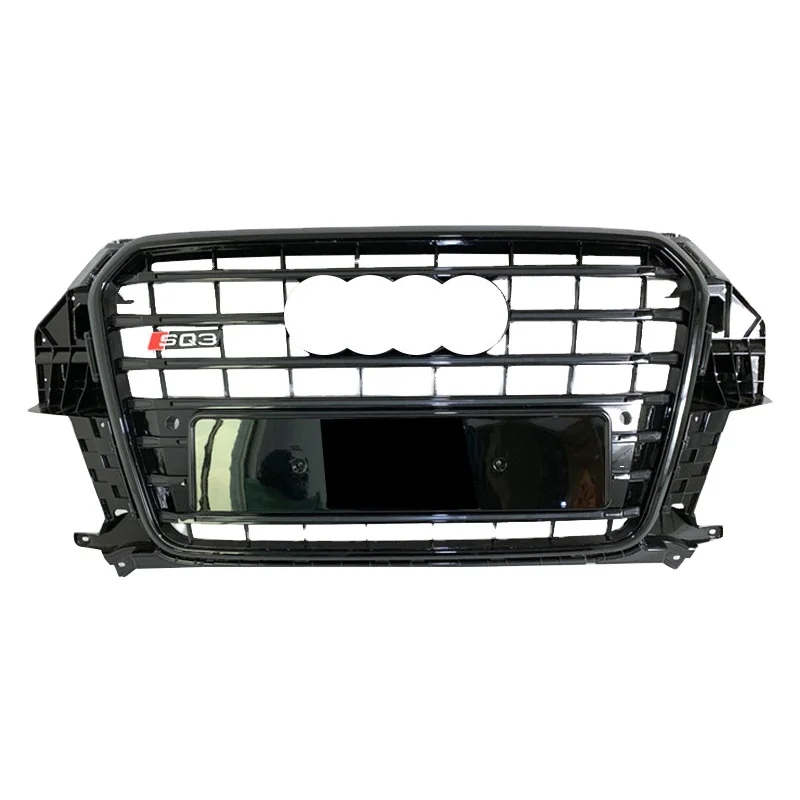 car front bumper grill ABS facelift mesh grille for Audi Q3 Chrome silver black change to SQ3 2013-2015