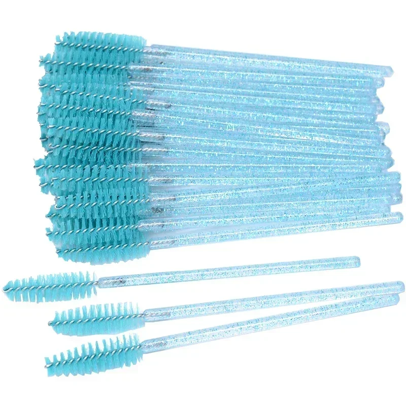 スプーリーズ マイクロメイクアップ 使い捨てまつげブラシ 50本入り クリスタルアイラッシュ マスカラワンド グリッターラッシュコーム アプリケーター