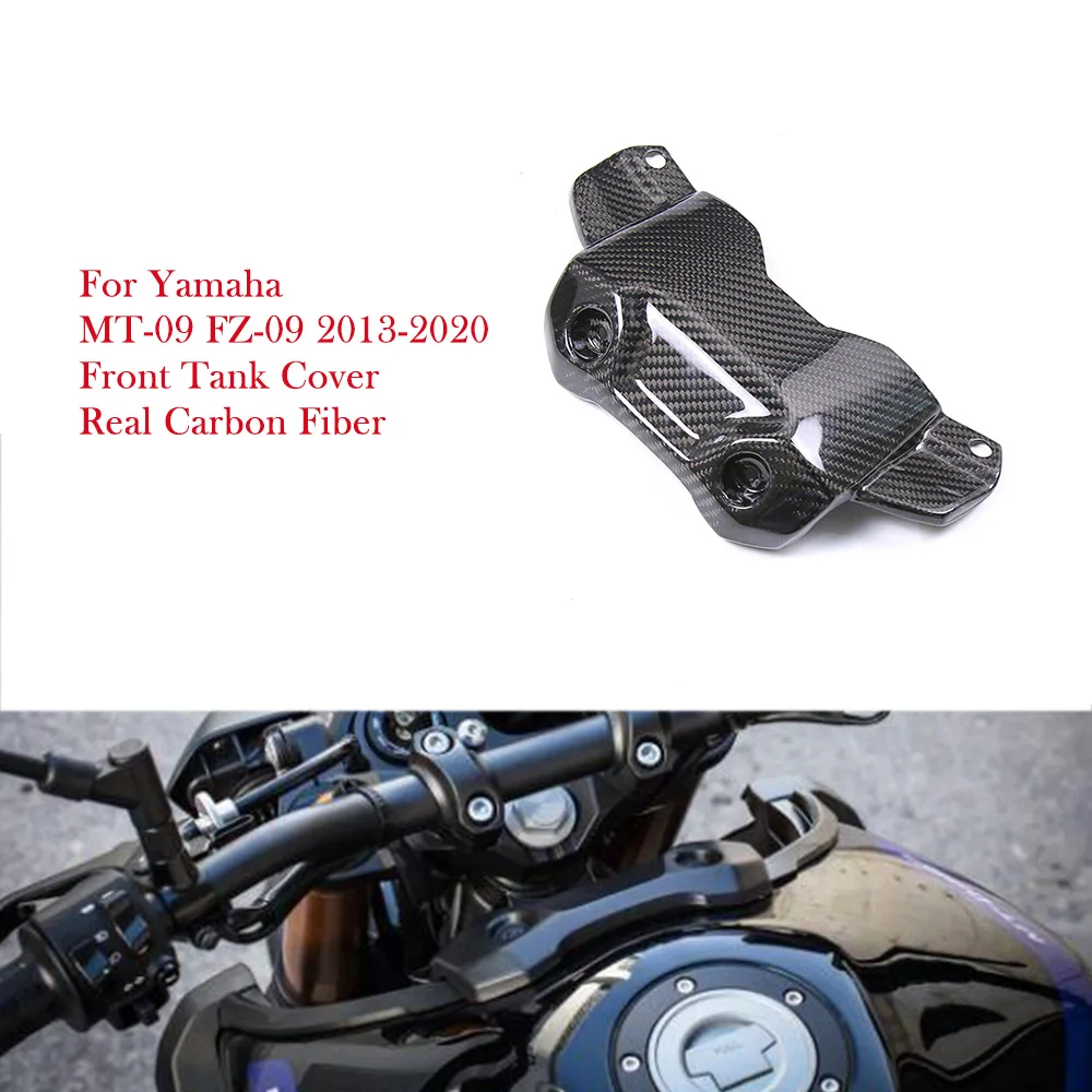 

For YAMAHA MT-09 FZ-09 MT09 FZ09 2016 2017 2018 2019 2020 Real Carbon Fiber Front Tank Cover Fairing Kits Motorcycle Accessories