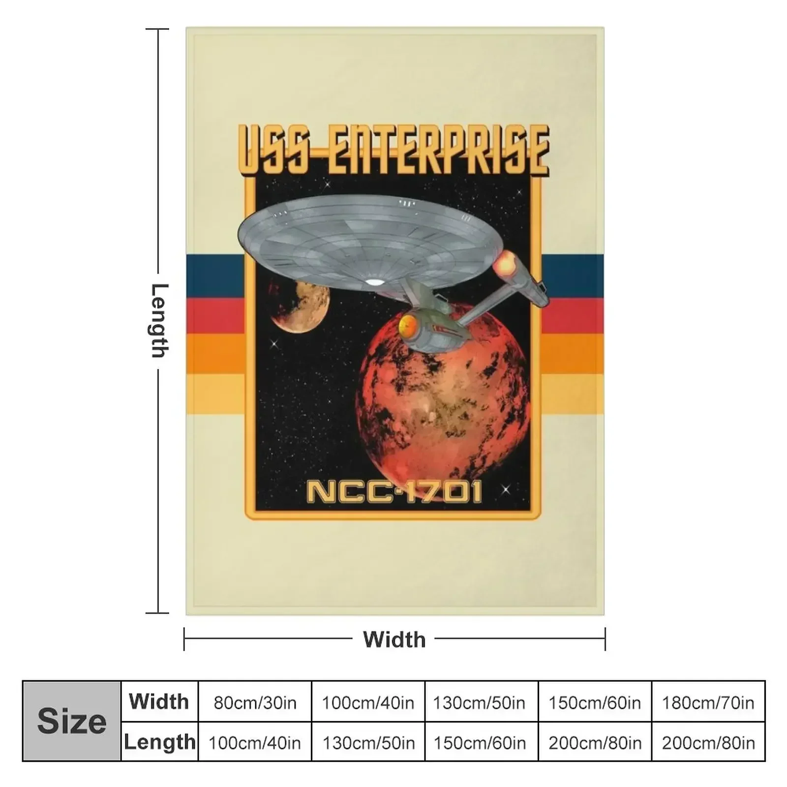 USS Enterprise NCC-1701 Throw Blanket Thermals For Travel Soft Plush Plaid cosplay anime Blankets