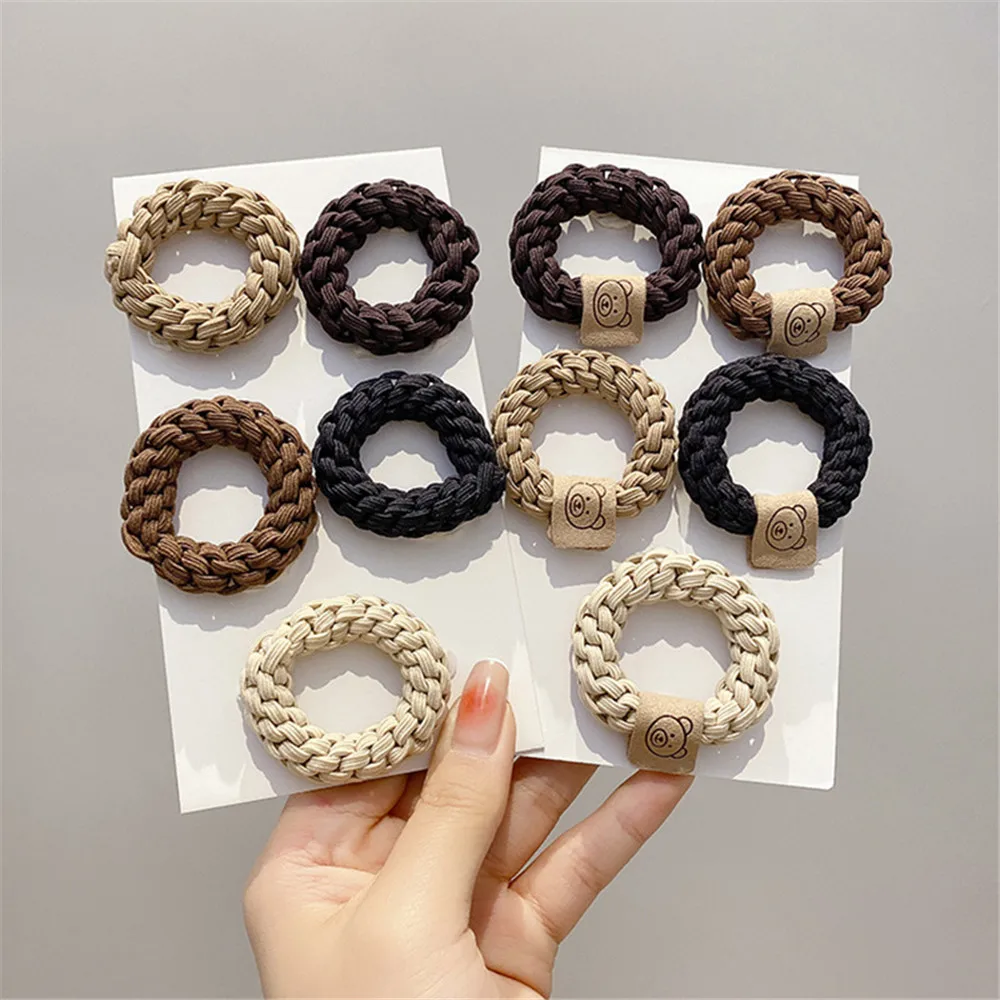 Fashion Woman Ponytail Holder Hair Tie Hair Scrunchies Rubber Band Stationarity Elastic Hair Band Simple Hair Accessories 2023