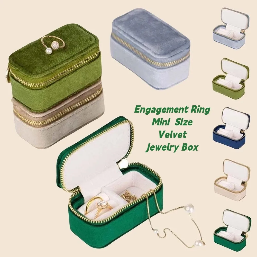 

Storage Case Engagement Ring Box Necklace Fashion Accessories Vintage Ring Case Ring Display Velvet Jewelry Gift Displays Box