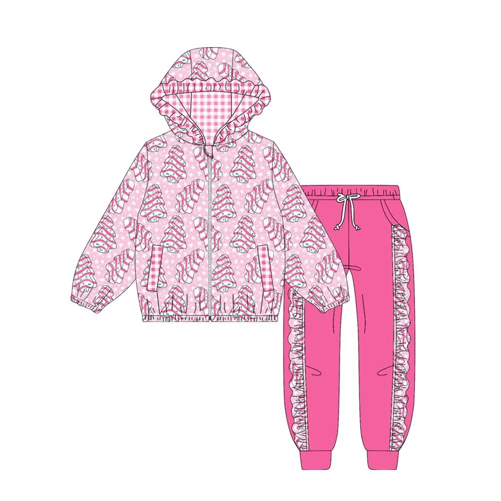 Baby Girl Clothes Christmas Outfits Long Sleeve Hooded Jacket Pants Girls Suit Sister Clothes