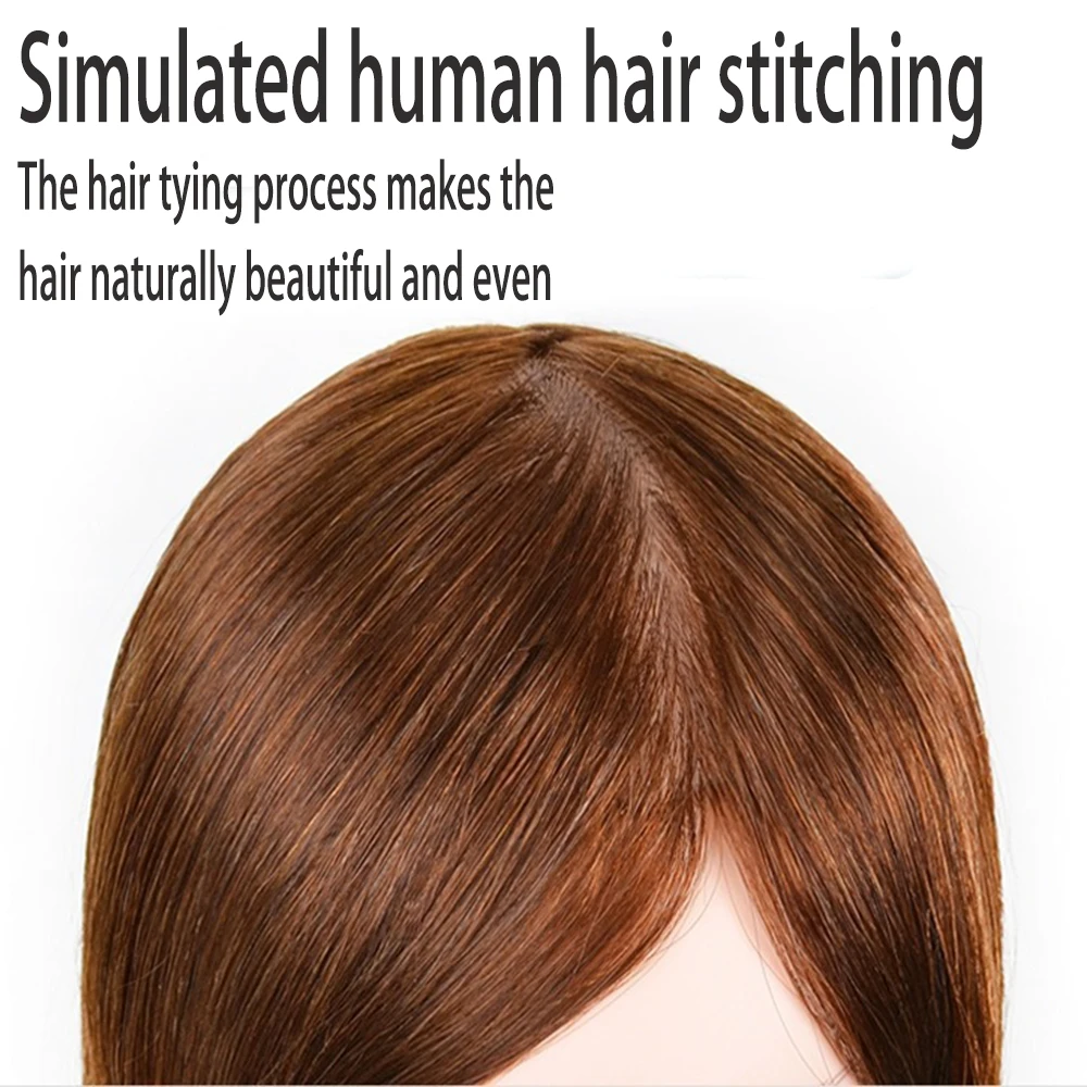 Mannequin Heads With 100% Real Human Hair For Hair Training Styling Salon Hairdresser Dummy Doll Heads For Practice Hairstyles