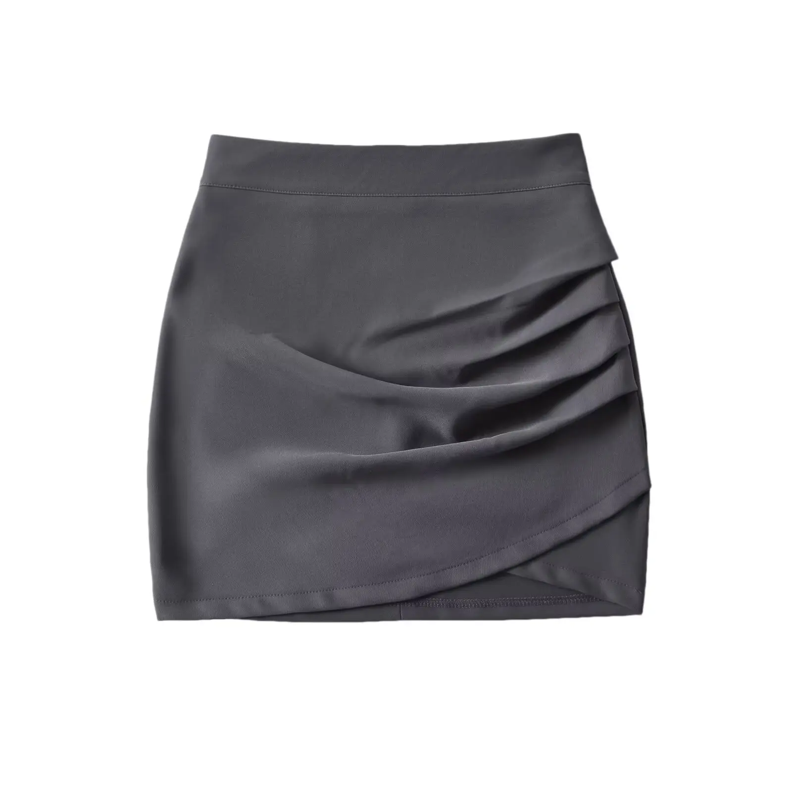 Hoge taille, pure kleur, sexy gevouwen Se-broek, damesrok, bodycon en rok, lente 2025, faion-trend